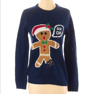 S Funny Gingerbread Man Ugly Christmas Sweater